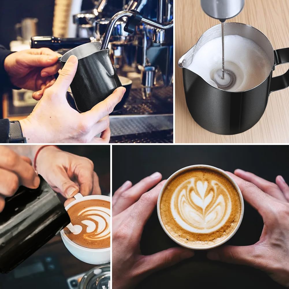 Stainless Steel Frothing Milk Jug with Latte Art Pen