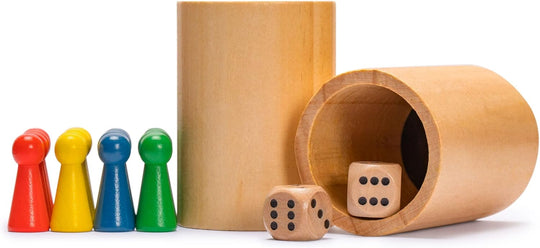 Reversible Wooden Snakes and Ladders, Ludo Game Set