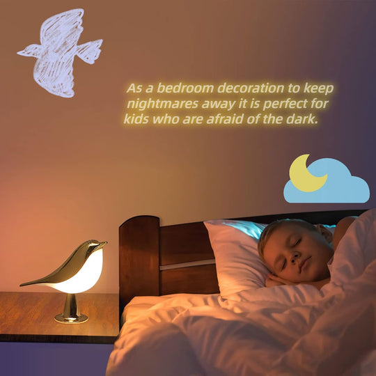 Night Light Aroma Diffuser with Bird Design Dimmable Detachable Sleep Aid Desktop Decor Ambient Lamp