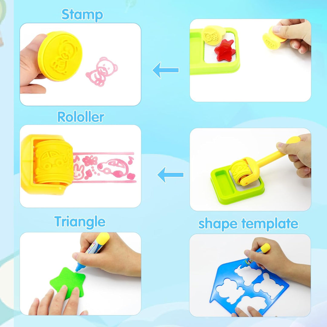 Mess Free Magic Water Drawing Board, Reusable Painting & Writing Mat, Educational Learning Toy, Gift for Toddlers Boys Girls