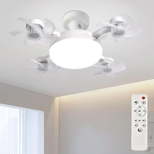 Plug-in Smart Ceiling 4 Blades Fan with Remote, 60W 3-Color Dimmable LED (MOQ 10 Sets)