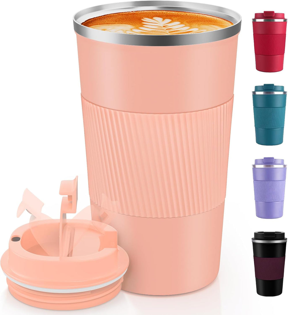 Vacuum Stainless Steel Insulated Travel Mug Spill Proof with Leakproof Lid (MOQ 10 Sets)