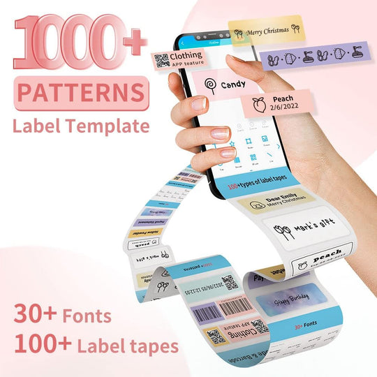 Phomemo D30 Bluetooth Label Maker Machine with Tape – Mini Portable Label Printer for Home, School & Office (MOQ 10 Sets)
