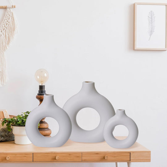 Aesthetic Boho Modern Small Round Cute Vases for Modern Minimalist Bohemian Decor (MOQ 10 sets)