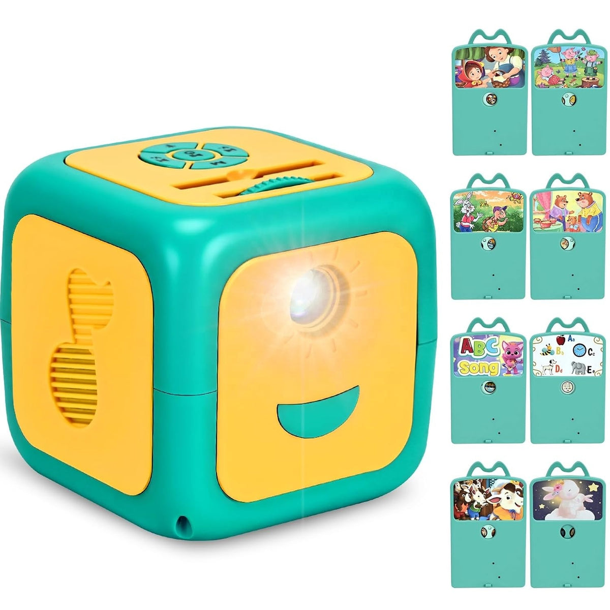 VIGOR Kids Story Projector cube with 8 story and music discs for toddlers