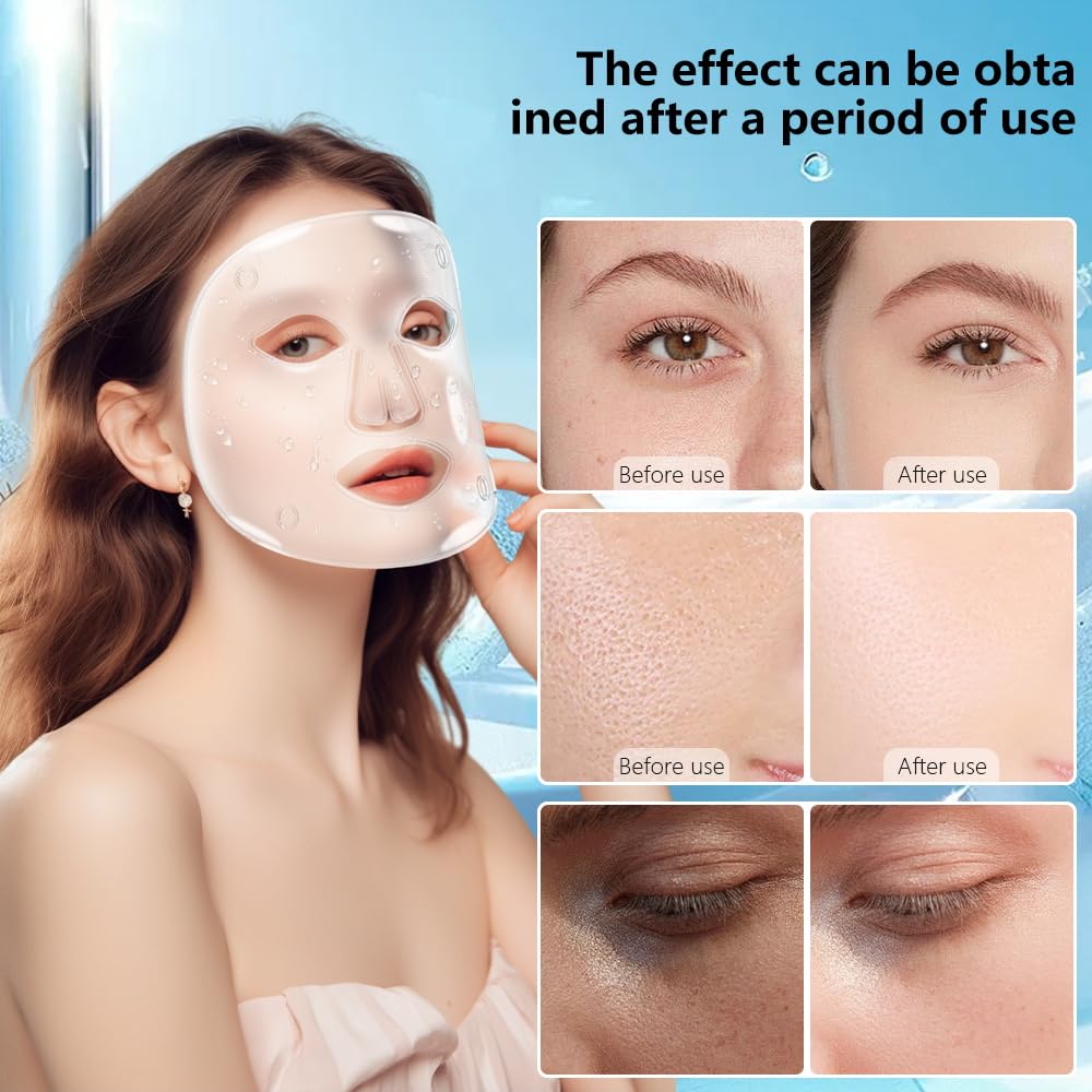 Ice Cooling Mask Near Infrared LED Face Red Light Therapy Mask (MOQ 10 Sets)