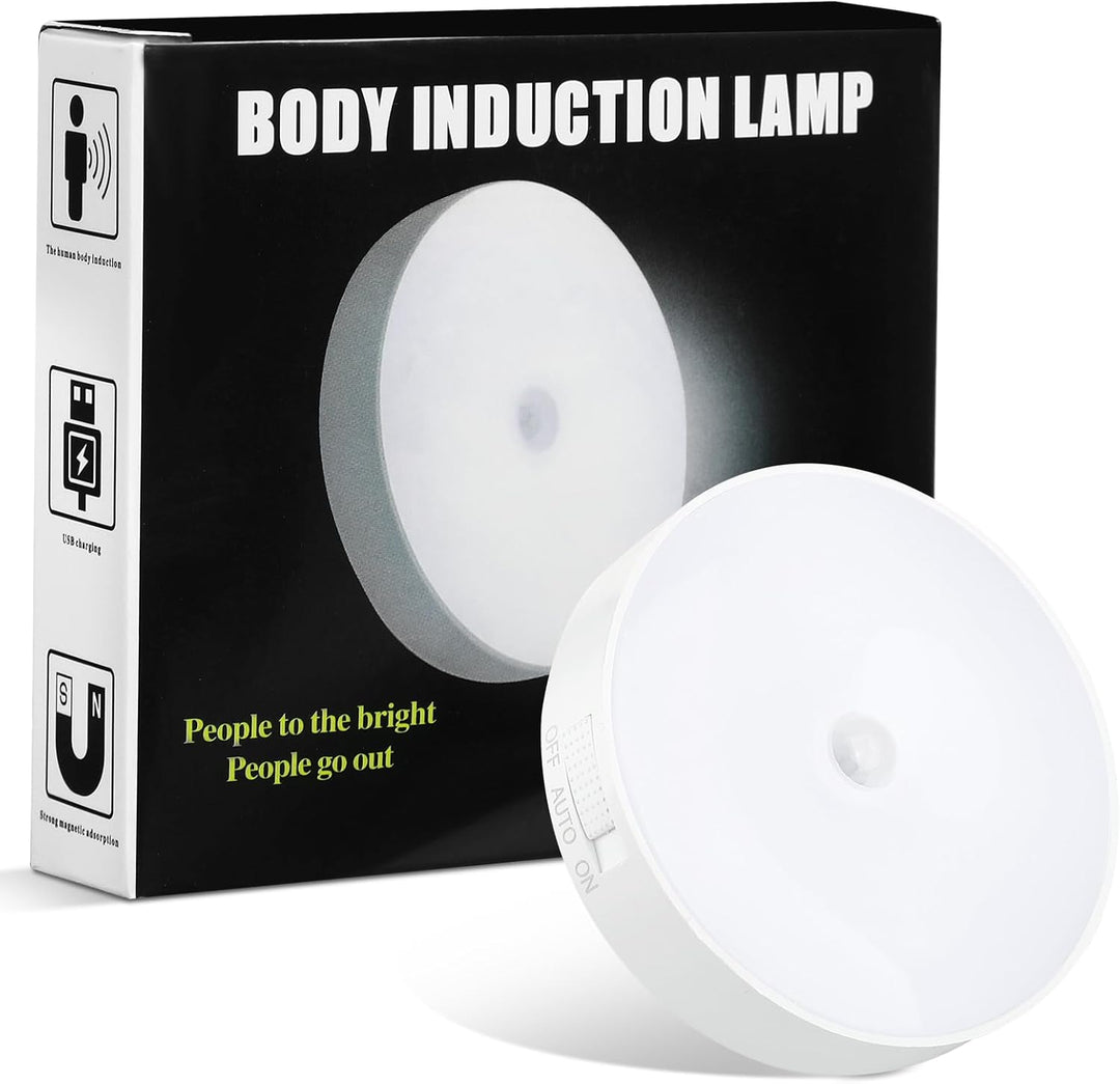 Round Led Human Body Induction Smart Light Magnetic Suction