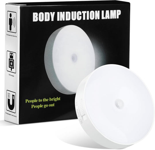 Round Led Human Body Induction Smart Light Magnetic Suction