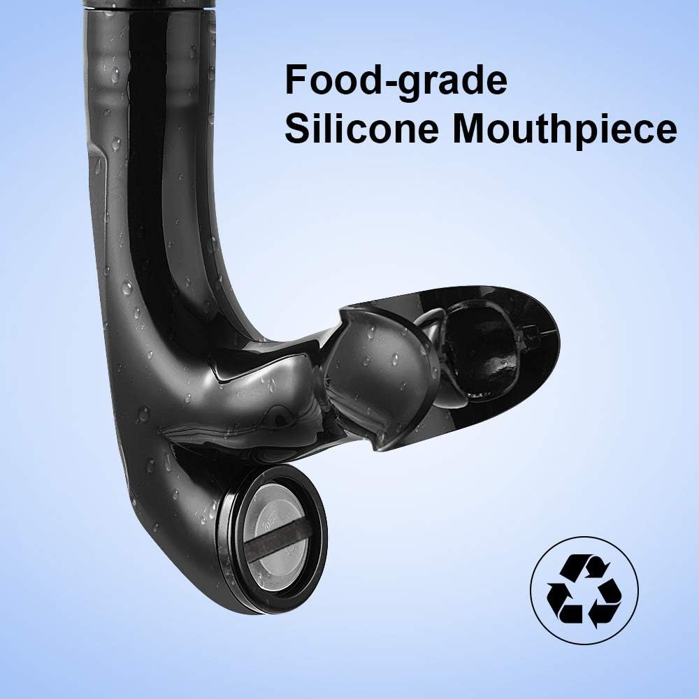 Adjustable Silicone Headband Small Resistance Large Caliber Front Snorkel for Swimming (MOQ 10 Sets)