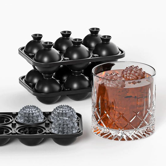 Silicone Ice Cube Tray BPA Free Large Whiskey Ice Cream Tools Sphere Ice Cube Maker Mold With Lids