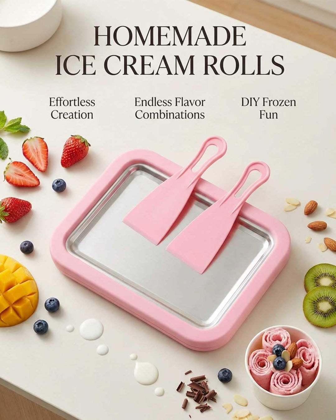 Stainless Steel Freezing Plate for Rolled Ice Cream (MOQ 10 sets)