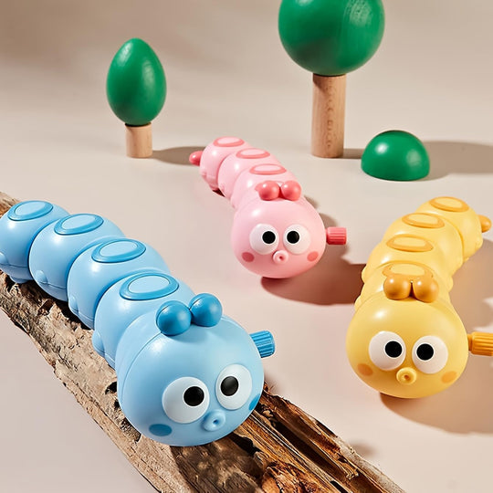 Wind-Up Caterpillar Toy - Mechanical Crawling Insect, Educational STEM Kids Toys for Toddlers (MOQ 10 Sets)