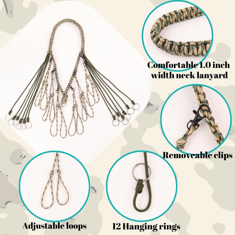 Paracord Game Duck Carrier 12 Drops Slip Ring Bird Tote Waterfowl Goose Hanger (MOQ 10 Sets)