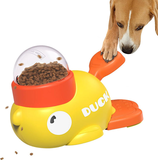 Durable Duck-Shaped Dog Slow Feeder Puzzle Toy