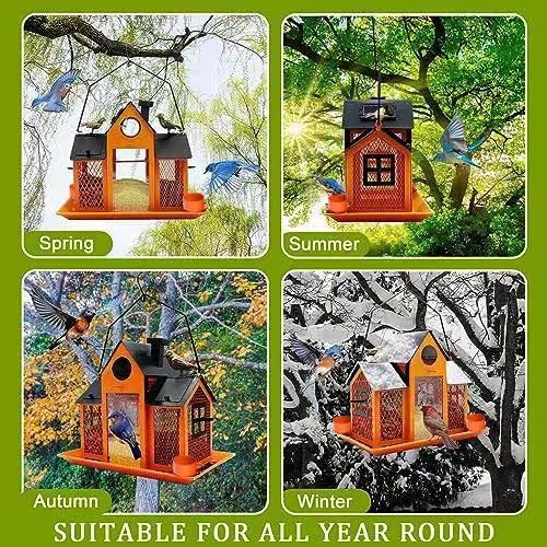 Metal Wild Bird Feeder for Outdoors, Large Cardinal Bird Feeder Birdhouses (MOQ 10 Sets)