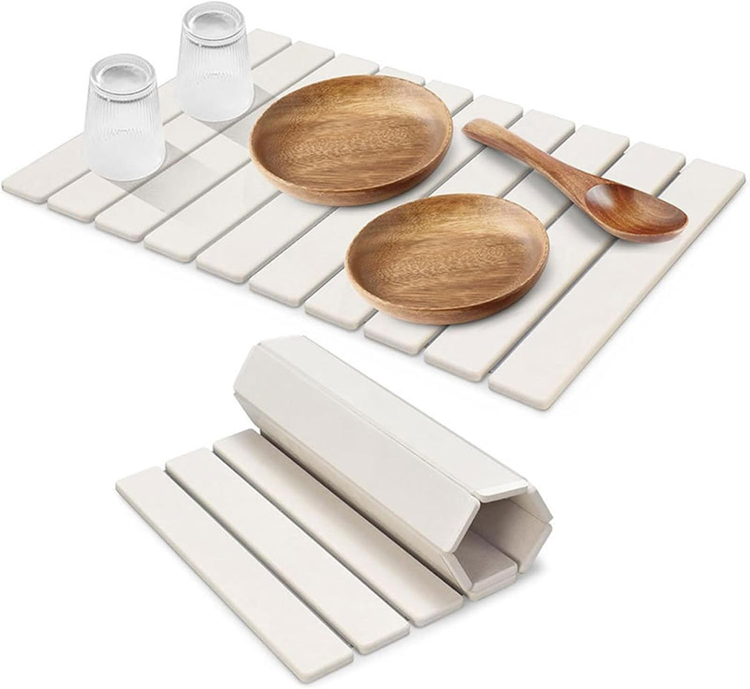 Super Absorbent Diatomite Drying Stone — Fast-Dry Eco Mat for Dishes, Counters & Bathroom Sink