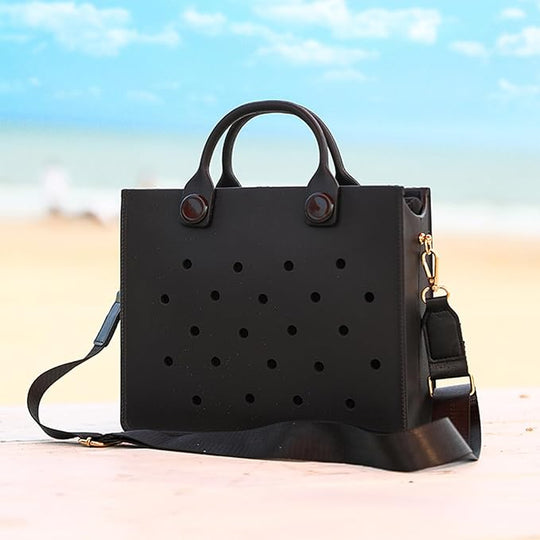 EVA Beach Bag Tote for Women, Waterproof Sandproof Lightweight Diy Charm Handbag