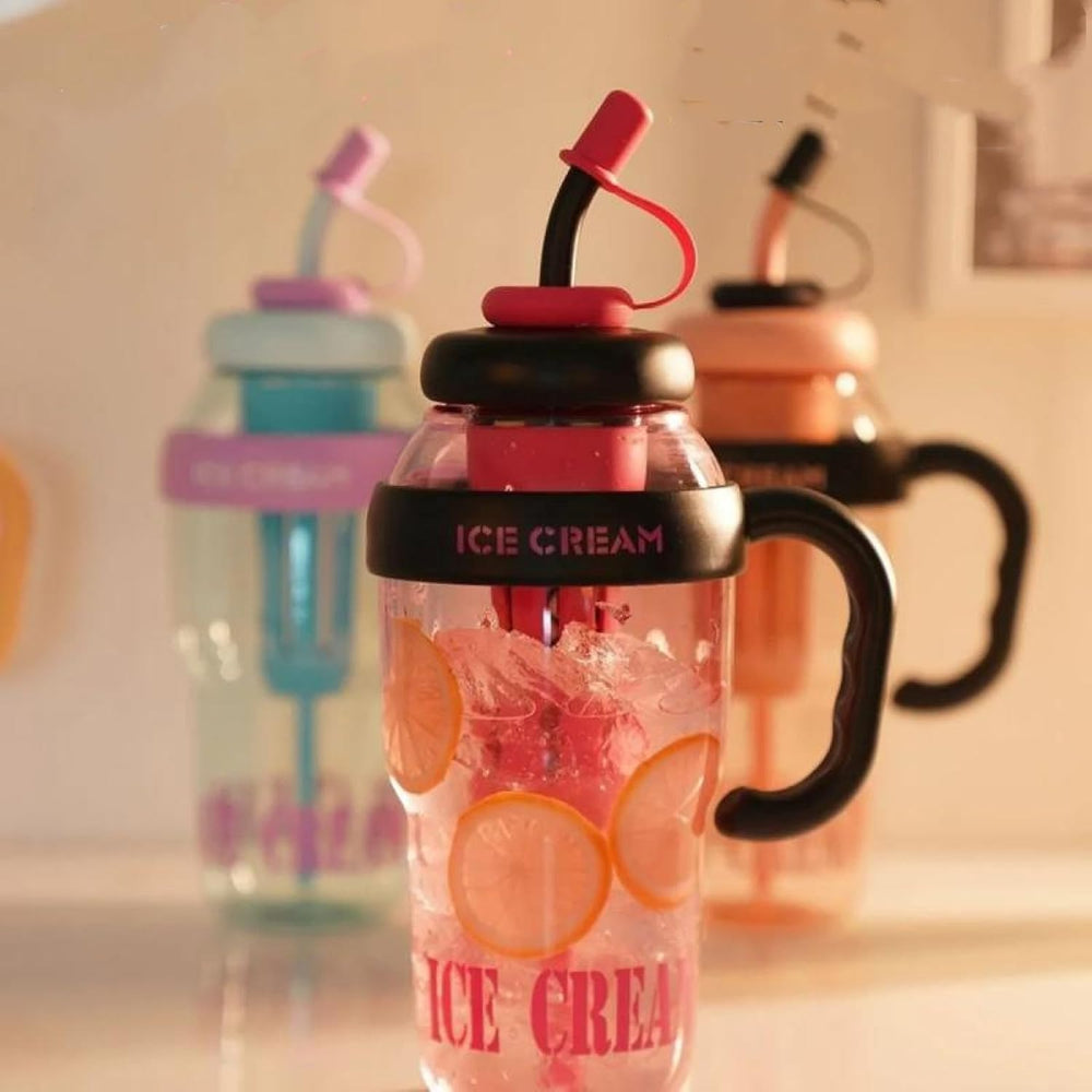 Big Belly Cup With Straw and Tea Filter (MOQ 10 Sets)