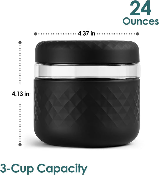 Microwave & Dishwasher Safe, Airtight Meal Prep & Food Storage Jar for Lunch