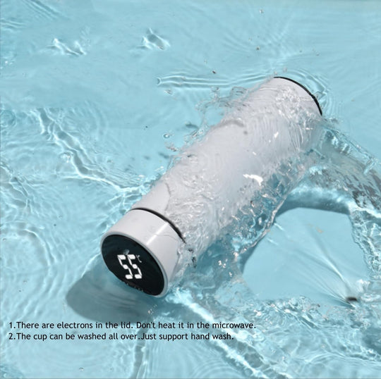 Steel Vacuum Flask,Travel Mug with Smart LCD Touch Screen, Keep Hot Or Cold