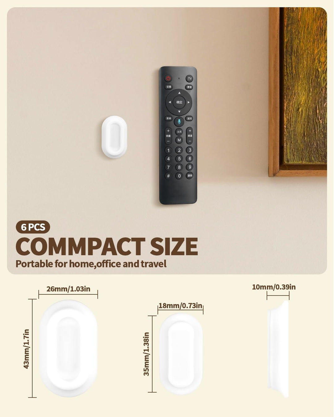 Silicone Magnetic Remote Holder – Wall-Mounted Organizer for TV, Fan & Air Conditioner Remotes