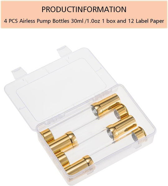 Vacuum Bottles for Liquids Refillable Empty Cosmetic Pump