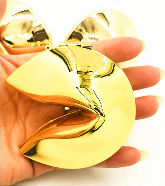 Metal Fortune Cookie Box With Message Slip Inside for Gifts and Home Decor (MOQ 10 Sets)