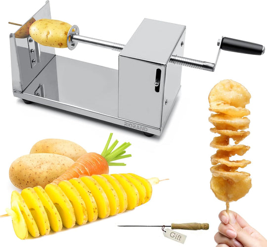 Stainless Steel Potato Chip Cutter/Spiral Slicer Machine Metal Material