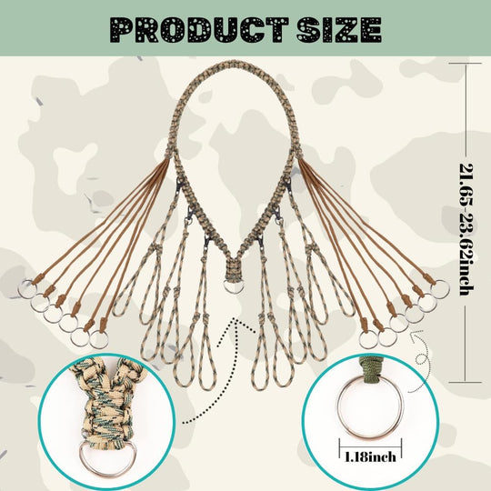 Paracord Game Duck Carrier 12 Drops Slip Ring Bird Tote Waterfowl Goose Hanger (MOQ 10 Sets)