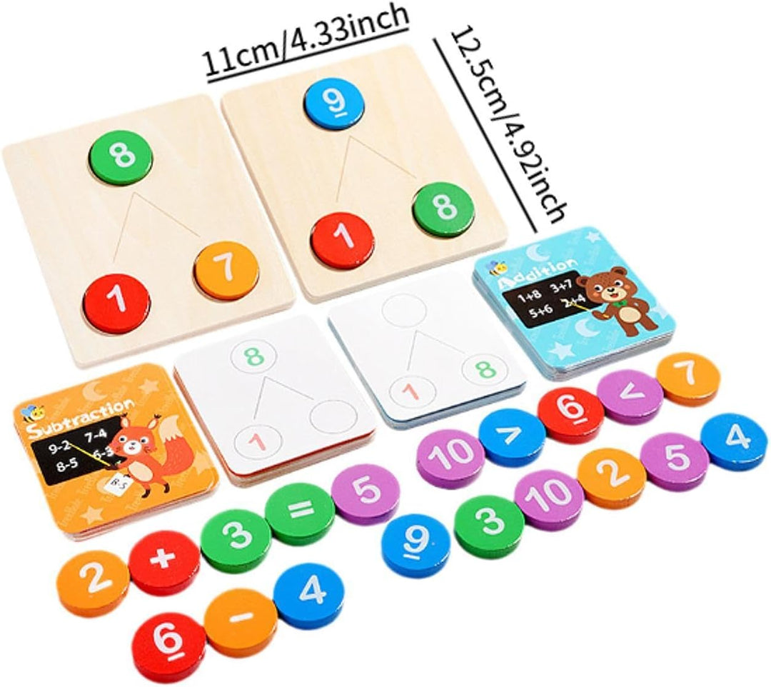 Wooden Counting Numbers Training Board Number Calculation Logical Thinking