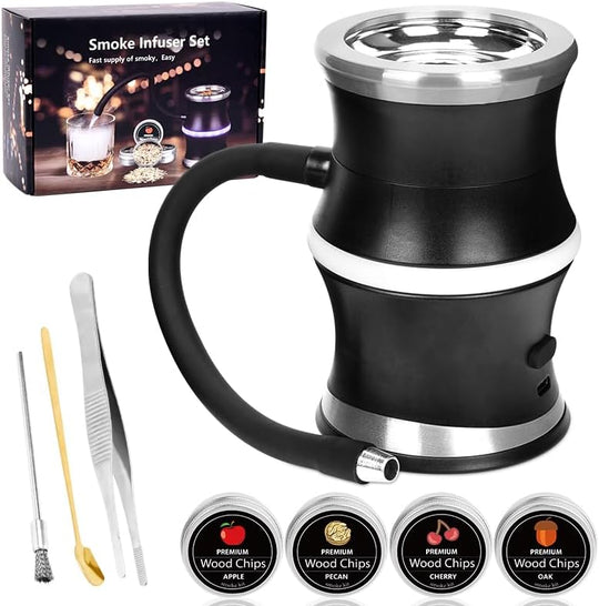 Electric Home Use Smoker Cocktail Whiskey Infuser Gift Set (MOQ 10 Sets)