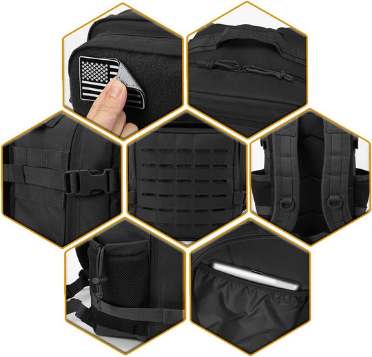 Military Tactical Backpack For Men Molle Daypack 3 Day Bug Out Bag Hikin