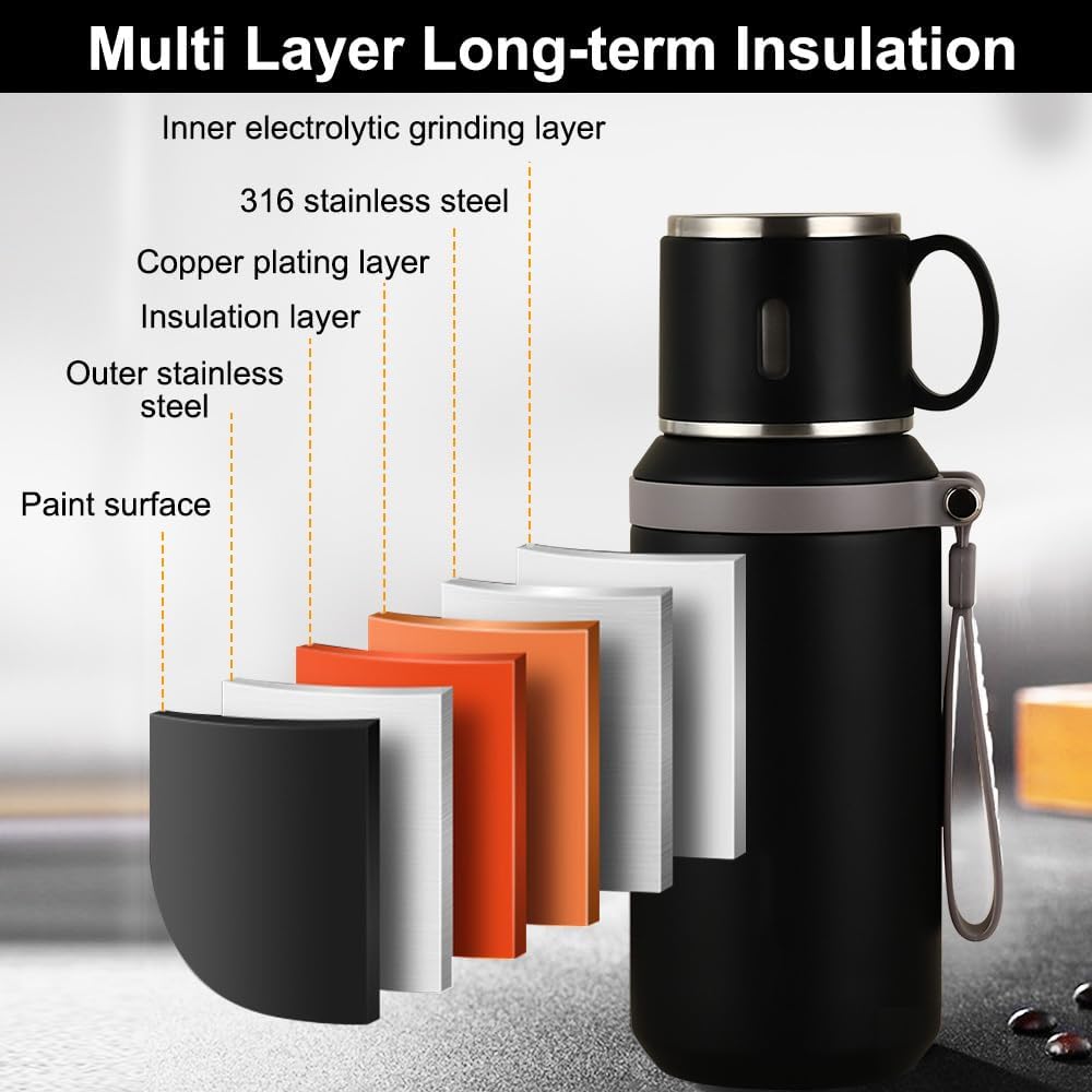 Stainless Steel Thermos Bottle Leakproof Insulated Water Bottle