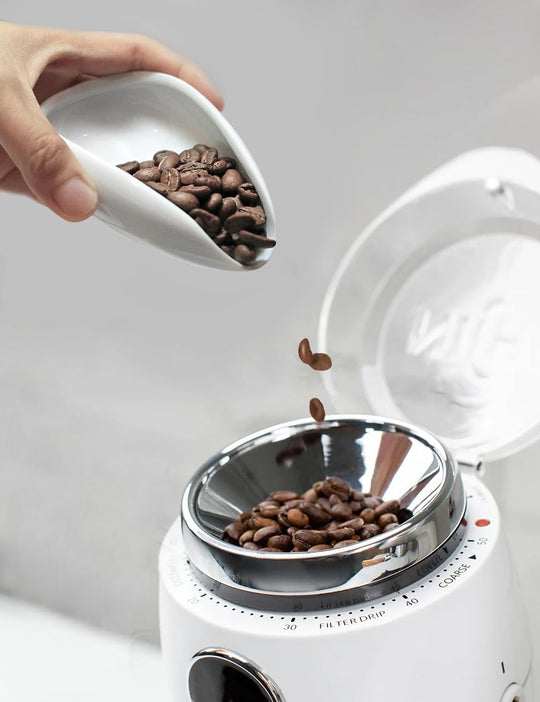 VIGOR Ceramic Coffee Scoop & Dosing Cup Set – Colorful Porcelain Coffee Bean Measuring Spoon and Tray for Espresso, Tea & Coffee Accessories