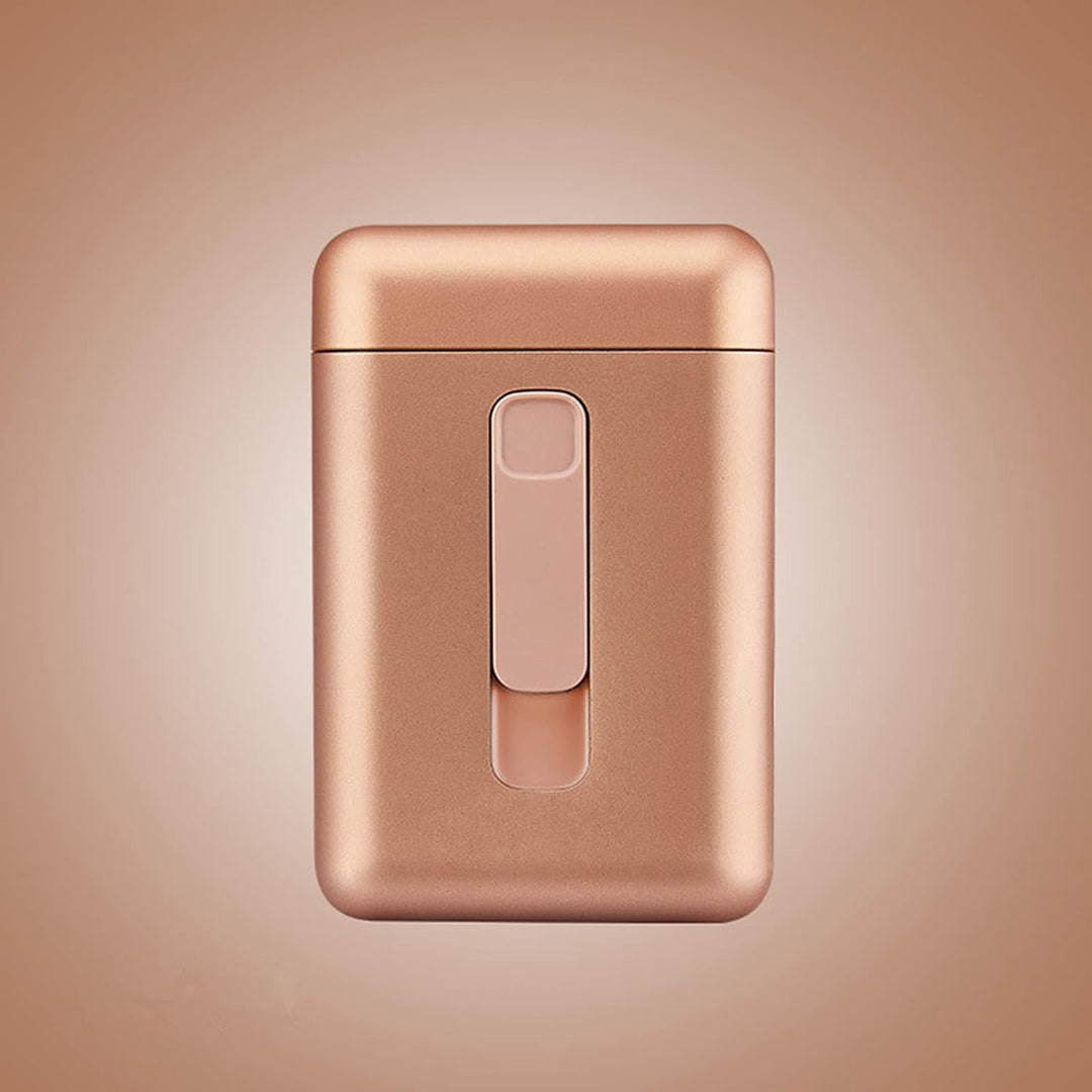 Large Portable Pack 20 Regular Size Cigarettes Box Holder Built in Lighters 2 in 1