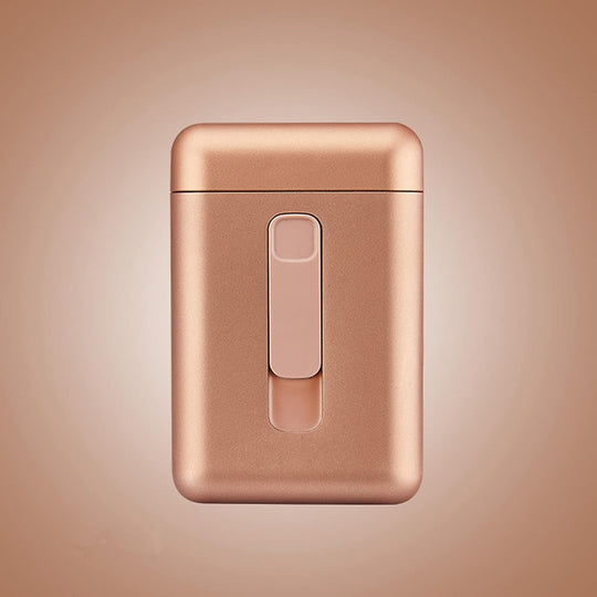 Large Portable Pack 20 Regular Size Cigarettes Box Holder Built in Lighters 2 in 1