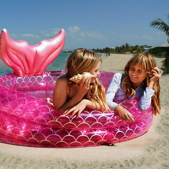Inflatable Mermaid Kiddie Pool Round Blow up Kids Pool Toddler Swimming Pool (MOQ 10 Sets)