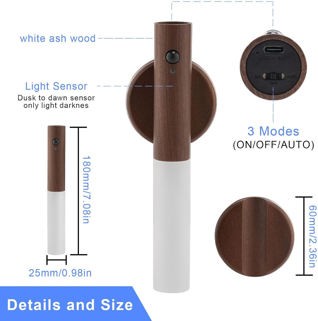 Portable Wireless Magnetic USB Rechargeable Smart Indoor Sensor Control Wall Induction Lamps (MOQ 10 Sets)