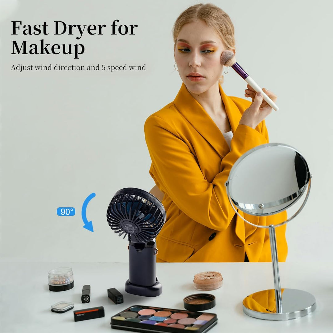 Handheld Fan USB-C Rechargeable Portable Cooling Mini Fan with Wearable (MOQ 10 Pcs)
