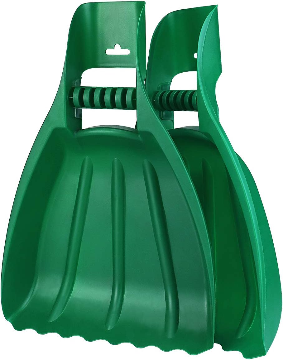 Large Leaf Scoops and Hand Rake Claw, Ergonomic Hand Held Garden Rake Grabbers for Picking up Leaves