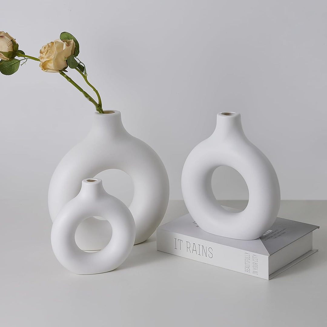 Aesthetic Boho Modern Small Round Cute Vases for Modern Minimalist Bohemian Decor (MOQ 10 sets)