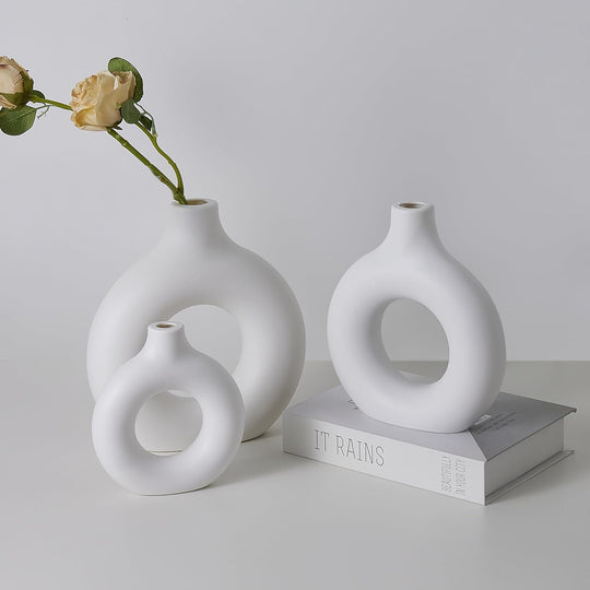 Aesthetic Boho Modern Small Round Cute Vases for Modern Minimalist Bohemian Decor (MOQ 10 sets)