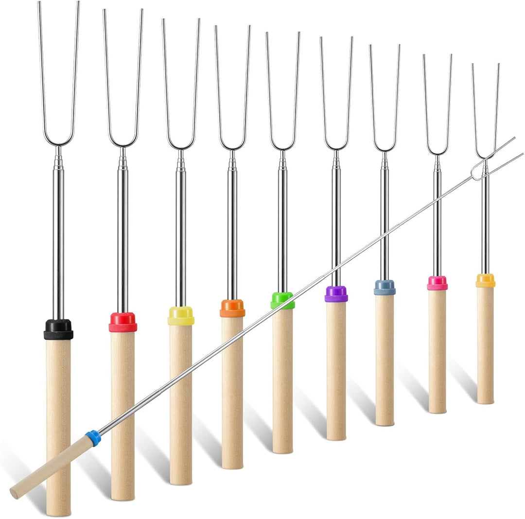 Marshmallow Roasting Sticks Smores Kit for Fire Pit Long Skewers 34 Inch