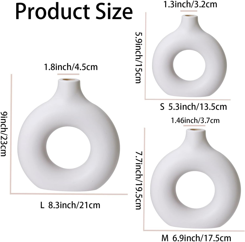 Aesthetic Boho Modern Small Round Cute Vases for Modern Minimalist Bohemian Decor (MOQ 10 sets)