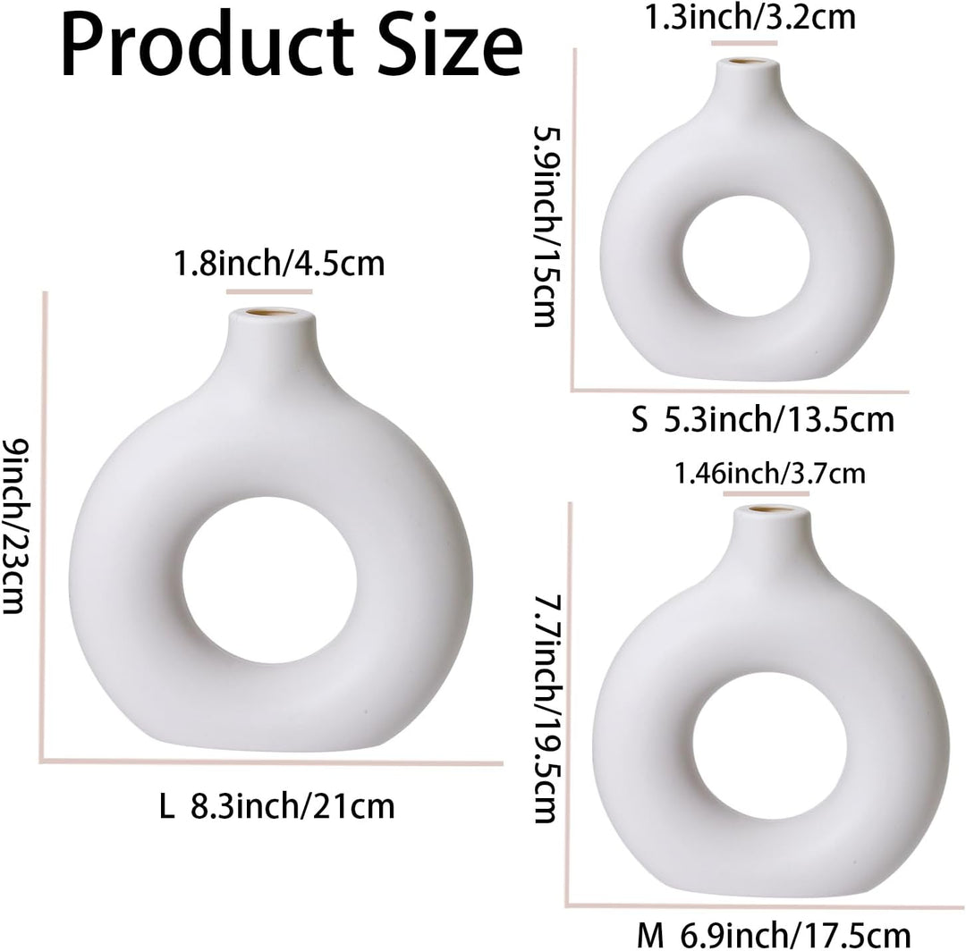 Aesthetic Boho Modern Small Round Cute Vases for Modern Minimalist Bohemian Decor (MOQ 10 sets)