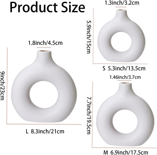 Aesthetic Boho Modern Small Round Cute Vases for Modern Minimalist Bohemian Decor (MOQ 10 sets)