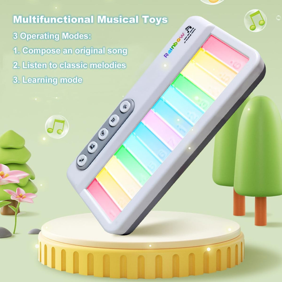 Baby Piano Toy Music & Sound Light Up Musical Toys for Toddlers 1-3, Early Learning Educational Piano Keyboard (MOQ 10 Sets)