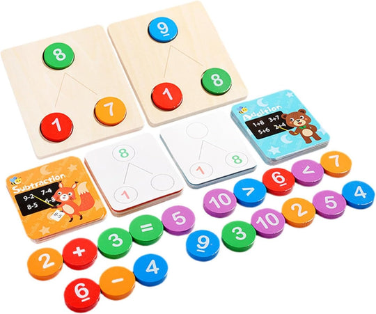 Wooden Counting Numbers Training Board Number Calculation Logical Thinking