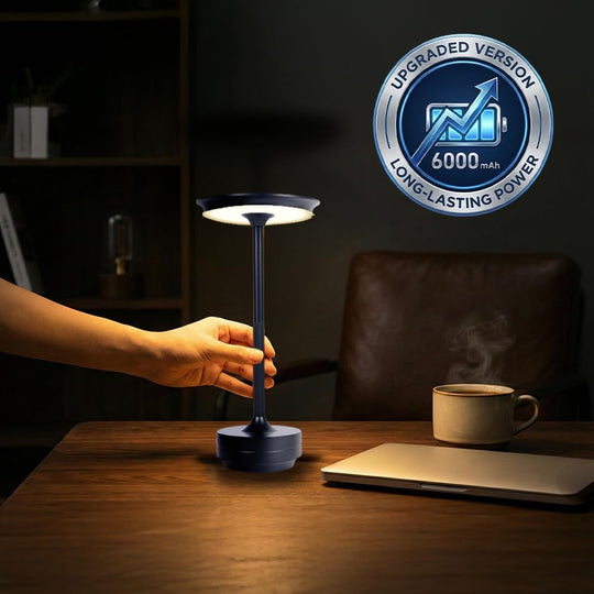 Portable Cordless LED Table Lamp | 6000mAh Rechargeable Battery Stepless Dimming (MOQ 10 Sets)