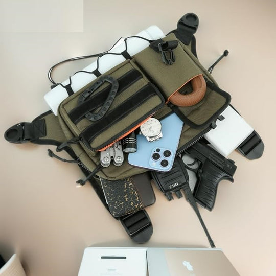 Multifunctional Adjustable Vest Waterproof Chest Bag (MOQ 10 Sets)